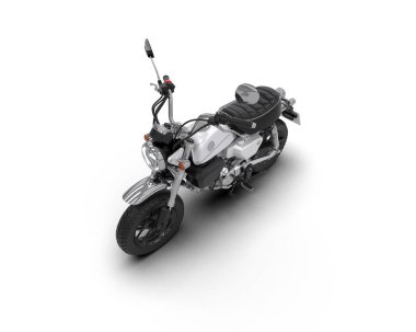 Motosiklet arka planda izole edilmiş. 3d görüntüleme - illüstrasyon