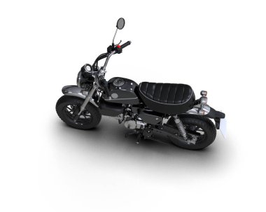 Motosiklet arka planda izole edilmiş. 3d görüntüleme - illüstrasyon