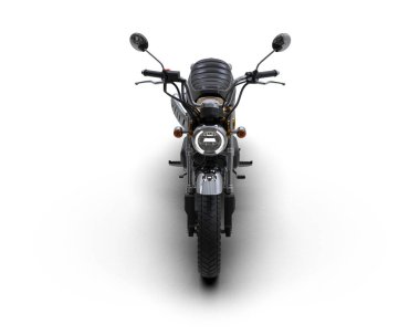 Motosiklet arka planda izole edilmiş. 3d görüntüleme - illüstrasyon