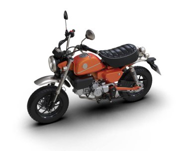 Motosiklet arka planda izole edilmiş. 3d görüntüleme - illüstrasyon