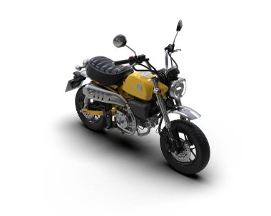 Motosiklet arka planda izole edilmiş. 3d görüntüleme - illüstrasyon