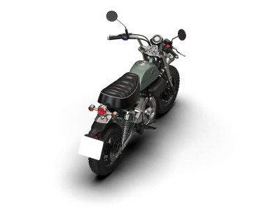 Motosiklet arka planda izole edilmiş. 3d görüntüleme - illüstrasyon