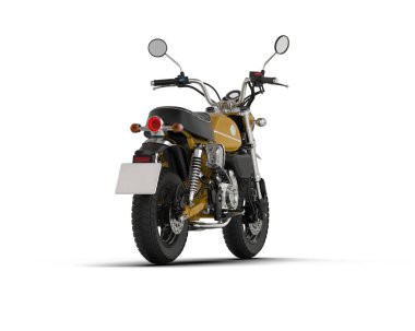 Motosiklet arka planda izole edilmiş. 3d görüntüleme - illüstrasyon