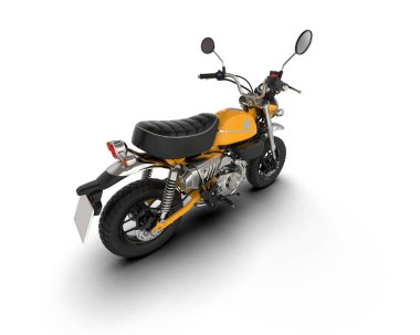 Motosiklet arka planda izole edilmiş. 3d görüntüleme - illüstrasyon