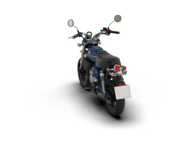Motosiklet arka planda izole edilmiş. 3d görüntüleme - illüstrasyon