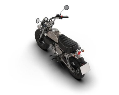 Motosiklet arka planda izole edilmiş. 3d görüntüleme - illüstrasyon