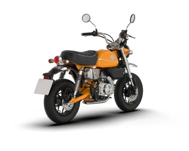 Motosiklet arka planda izole edilmiş. 3d görüntüleme - illüstrasyon