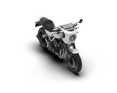 Motosiklet arka planda izole edilmiş. 3d görüntüleme - illüstrasyon