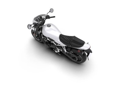 Motosiklet arka planda izole edilmiş. 3d görüntüleme - illüstrasyon