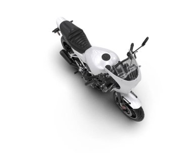 Motosiklet arka planda izole edilmiş. 3d görüntüleme - illüstrasyon