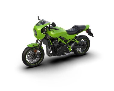 Motosiklet arka planda izole edilmiş. 3d görüntüleme - illüstrasyon