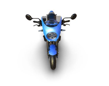 Motosiklet arka planda izole edilmiş. 3d görüntüleme - illüstrasyon