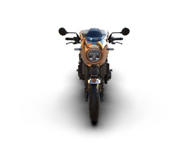 Motosiklet arka planda izole edilmiş. 3d görüntüleme - illüstrasyon