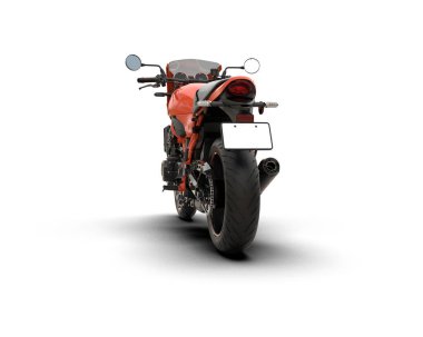 Motosiklet arka planda izole edilmiş. 3d görüntüleme - illüstrasyon