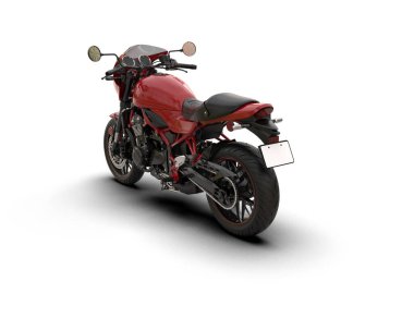 Motosiklet arka planda izole edilmiş. 3d görüntüleme - illüstrasyon