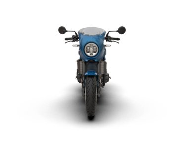 Motosiklet arka planda izole edilmiş. 3d görüntüleme - illüstrasyon