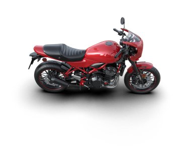 Motosiklet arka planda izole edilmiş. 3d görüntüleme - illüstrasyon