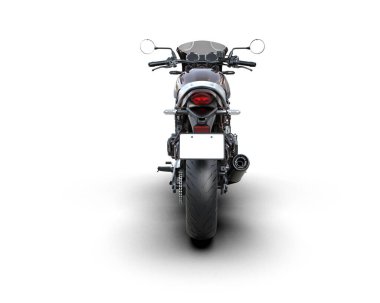 Motosiklet arka planda izole edilmiş. 3d görüntüleme - illüstrasyon