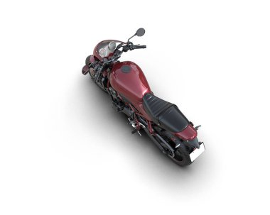 Motosiklet arka planda izole edilmiş. 3d görüntüleme - illüstrasyon