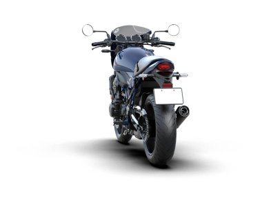 Motosiklet arka planda izole edilmiş. 3d görüntüleme - illüstrasyon