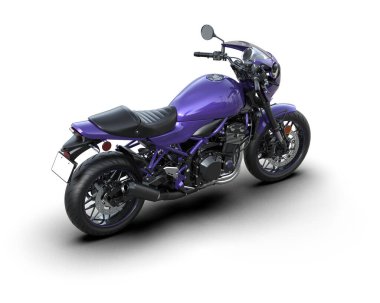 Motosiklet arka planda izole edilmiş. 3d görüntüleme - illüstrasyon