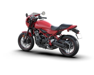 Motosiklet arka planda izole edilmiş. 3d görüntüleme - illüstrasyon