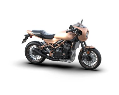 Motosiklet arka planda izole edilmiş. 3d görüntüleme - illüstrasyon