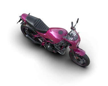 Motosiklet arka planda izole edilmiş. 3d görüntüleme - illüstrasyon