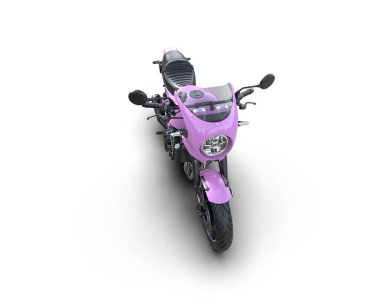 Motosiklet arka planda izole edilmiş. 3d görüntüleme - illüstrasyon