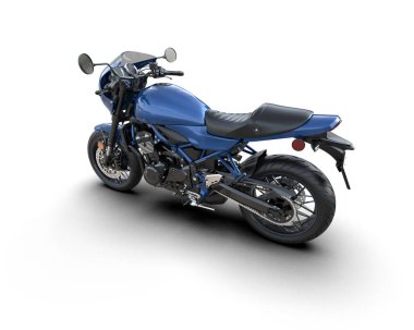 Motosiklet arka planda izole edilmiş. 3d görüntüleme - illüstrasyon