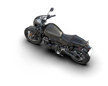 Motosiklet arka planda izole edilmiş. 3d görüntüleme - illüstrasyon