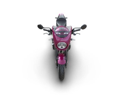 Motosiklet arka planda izole edilmiş. 3d görüntüleme - illüstrasyon