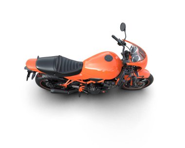 Motosiklet arka planda izole edilmiş. 3d görüntüleme - illüstrasyon