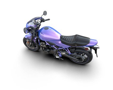 Motosiklet arka planda izole edilmiş. 3d görüntüleme - illüstrasyon