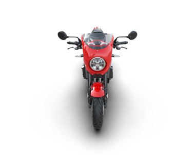 Motosiklet arka planda izole edilmiş. 3d görüntüleme - illüstrasyon