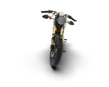 Motosiklet arka planda izole edilmiş. 3d görüntüleme - illüstrasyon
