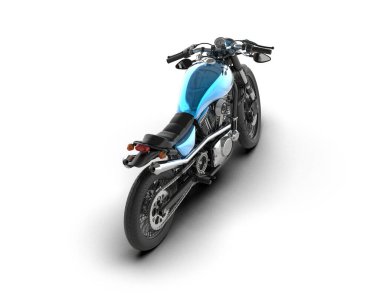 Motosiklet arka planda izole edilmiş. 3d görüntüleme - illüstrasyon