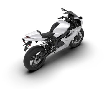 Arka planda hızlı bisiklet izole edilmiş. 3d görüntüleme - illüstrasyon