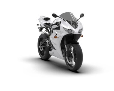 Arka planda hızlı bisiklet izole edilmiş. 3d görüntüleme - illüstrasyon