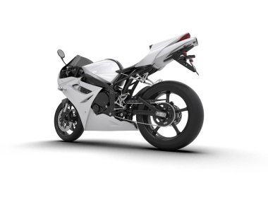 Arka planda hızlı bisiklet izole edilmiş. 3d görüntüleme - illüstrasyon