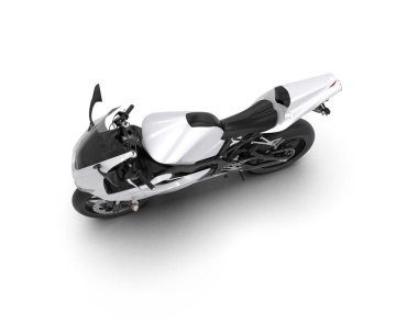 Arka planda hızlı bisiklet izole edilmiş. 3d görüntüleme - illüstrasyon