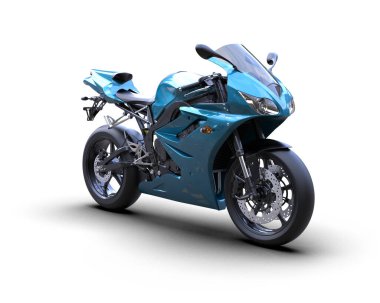 Arka planda hızlı bisiklet izole edilmiş. 3d görüntüleme - illüstrasyon