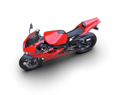 Arka planda hızlı bisiklet izole edilmiş. 3d görüntüleme - illüstrasyon