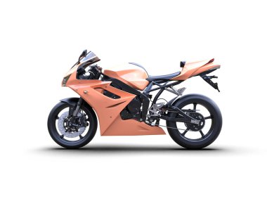 Arka planda hızlı bisiklet izole edilmiş. 3d görüntüleme - illüstrasyon