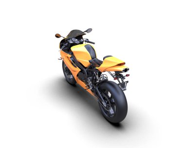 Arka planda hızlı bisiklet izole edilmiş. 3d görüntüleme - illüstrasyon