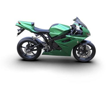 Arka planda hızlı bisiklet izole edilmiş. 3d görüntüleme - illüstrasyon