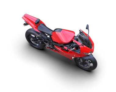 Arka planda hızlı bisiklet izole edilmiş. 3d görüntüleme - illüstrasyon