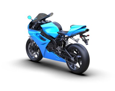 Arka planda hızlı bisiklet izole edilmiş. 3d görüntüleme - illüstrasyon