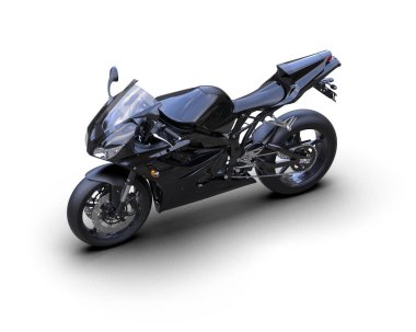 Arka planda hızlı bisiklet izole edilmiş. 3d görüntüleme - illüstrasyon