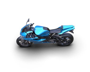 Arka planda hızlı bisiklet izole edilmiş. 3d görüntüleme - illüstrasyon